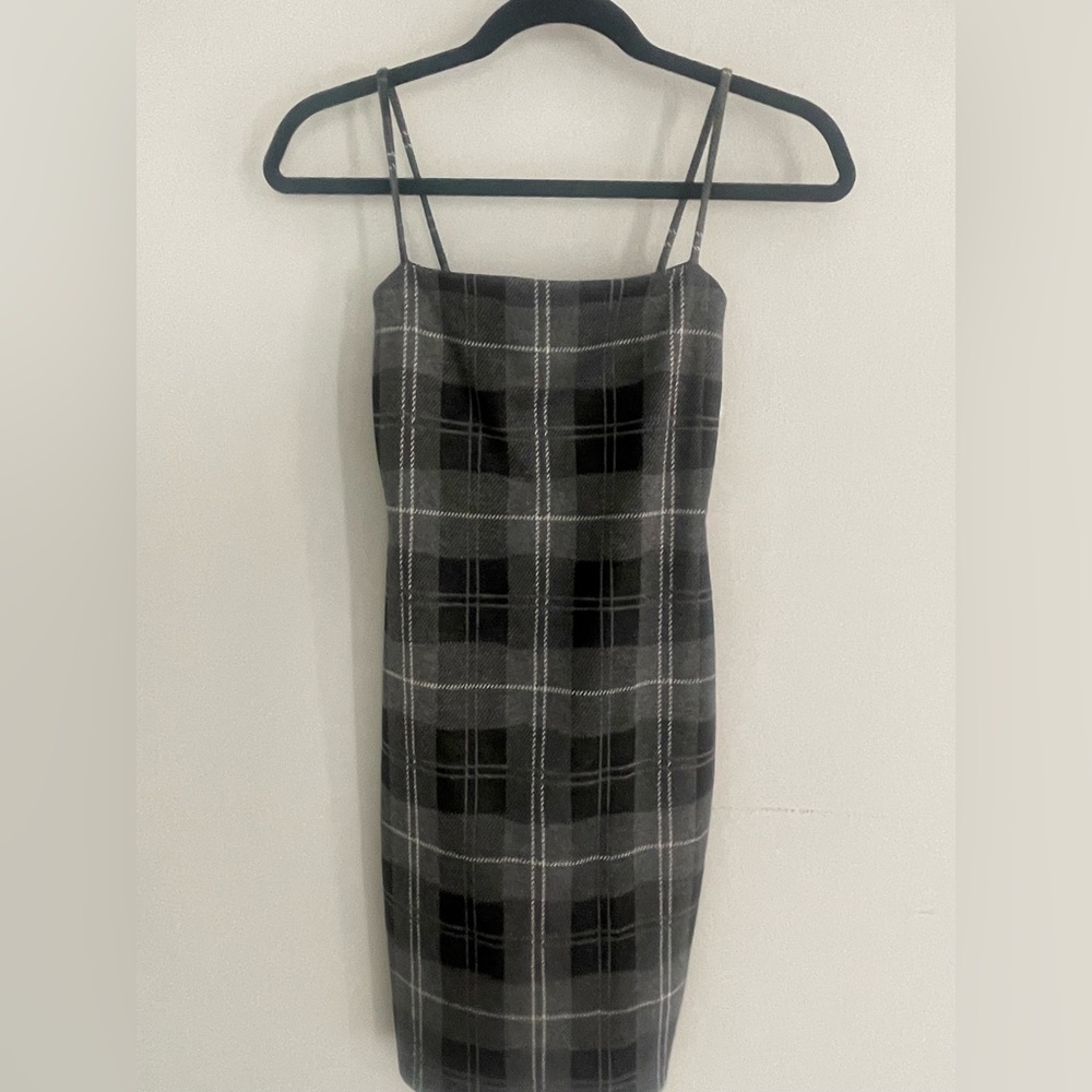 Plaid fitted dress